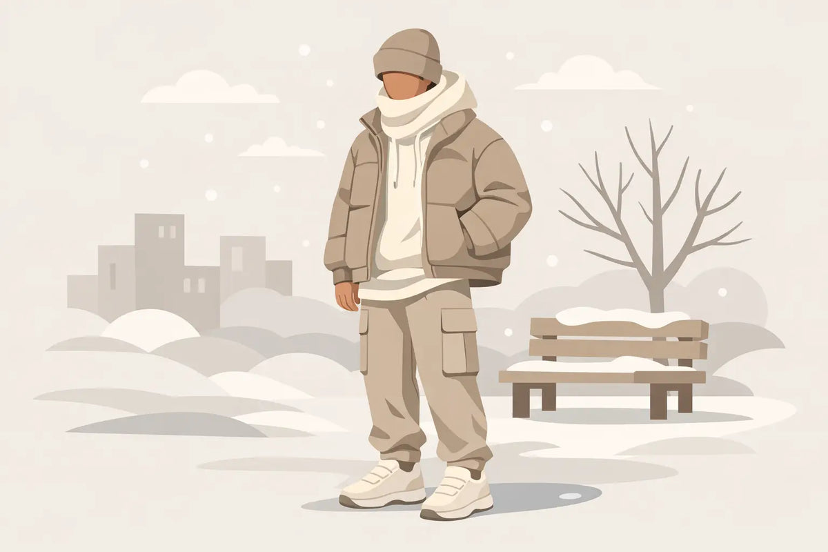 Neutral Streetwear Outfit for Winter