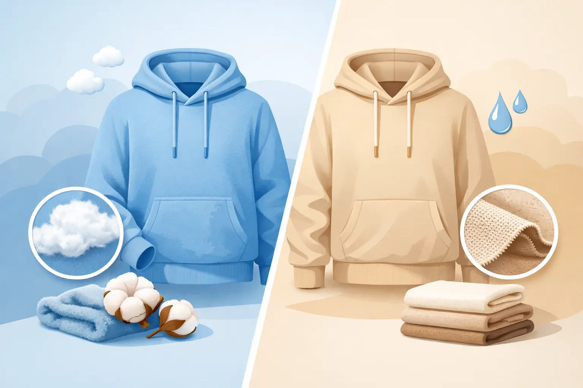 Cotton Fleece vs French Terry Hoodies