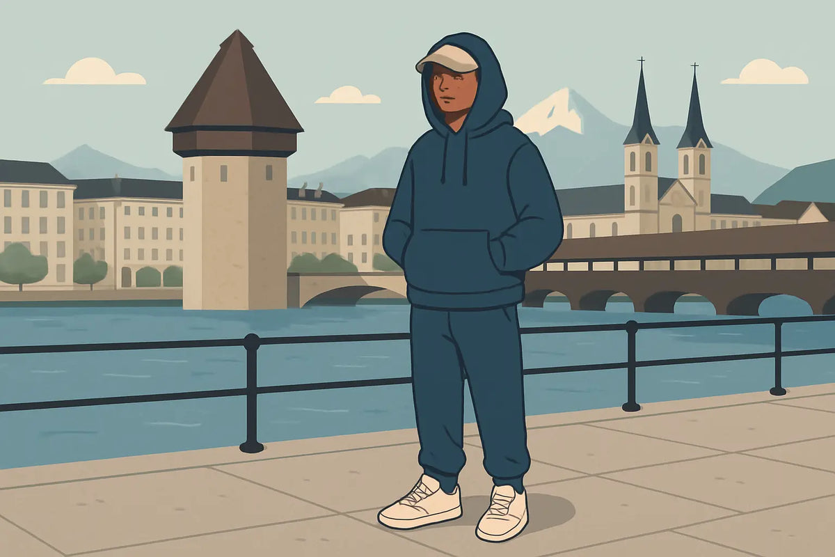 Streetwear Set Outfit Done Right in Switzerland
