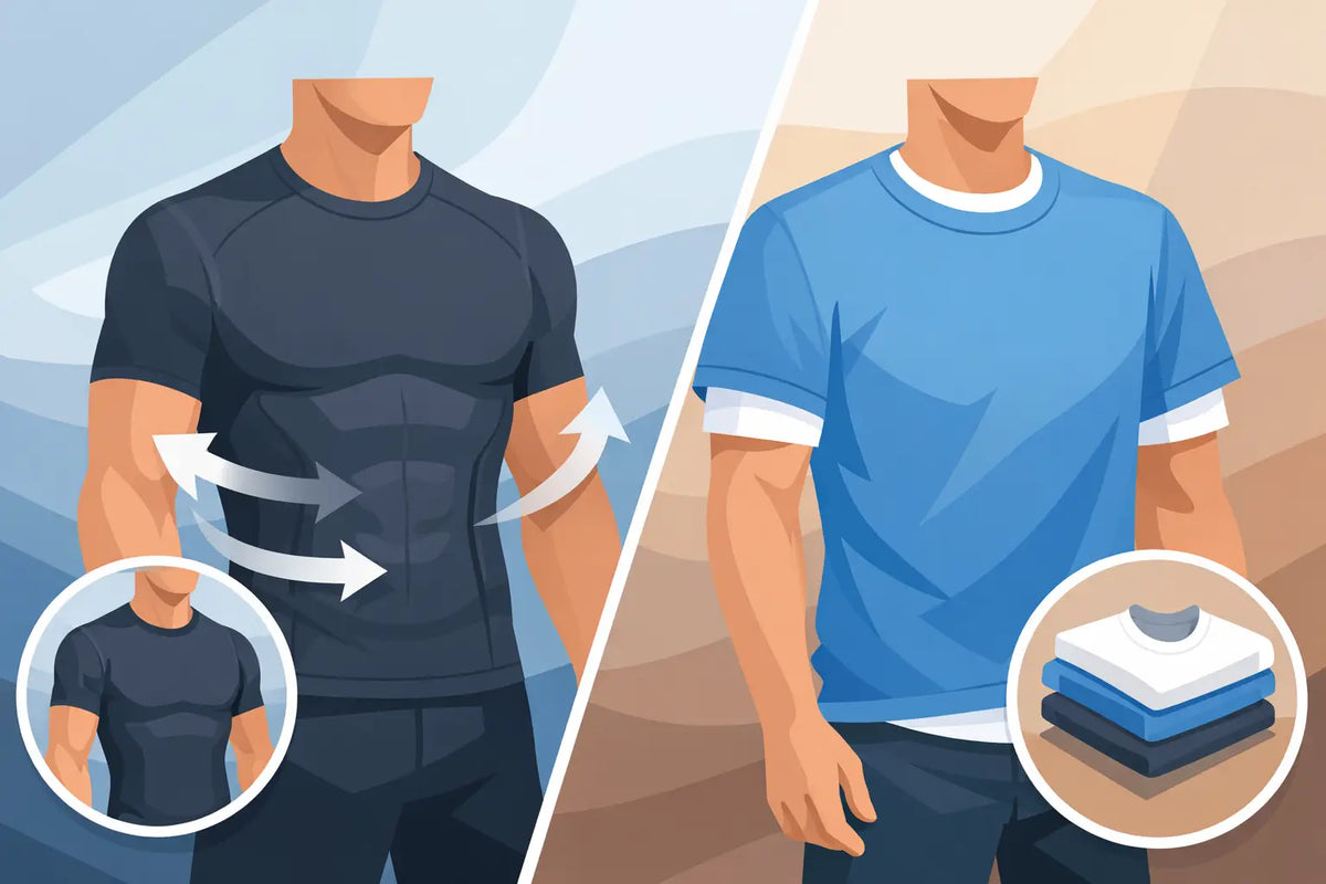 Compression Shirt vs T Shirt Layering