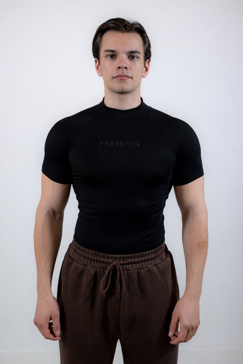 THE COMPRESSION SHORT SLEEVE - HIGH-NECK